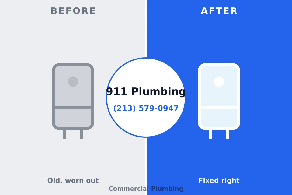 Before and after: plumbing repair Paden City, WV